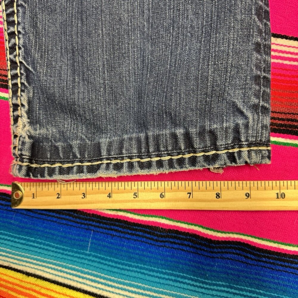 Vintage Y2K Silver Zac Jeans Thick Stitch Fit 31x31 - Picture 5 of 7